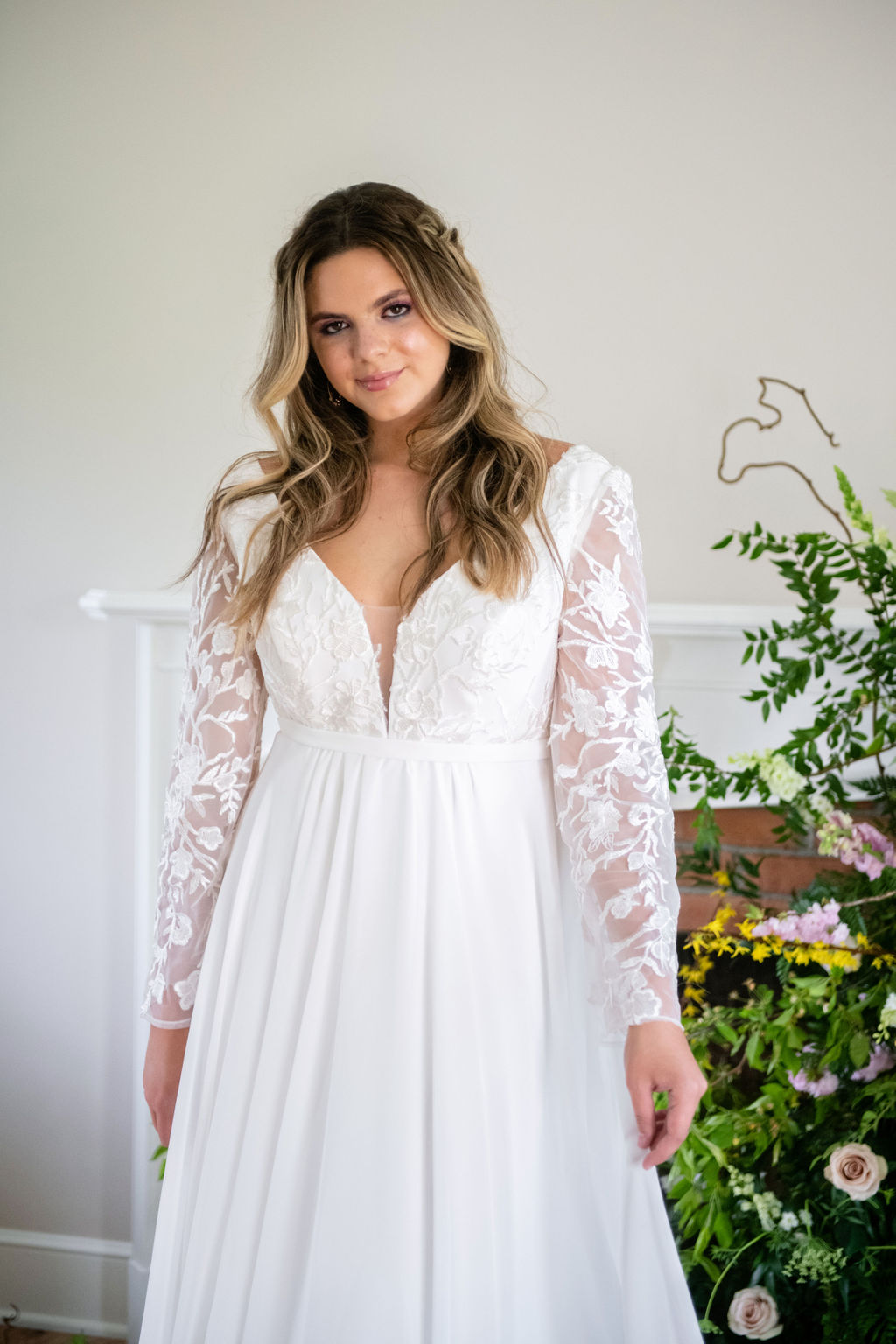 lorna plus size lace wedding dress