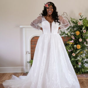 genevieve plus size lace wedding dress